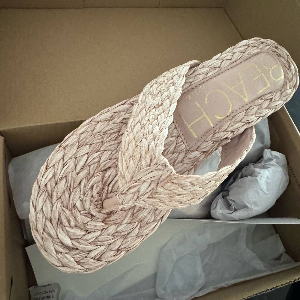 Woven pale pink Sandals Beach Matisse new in box 8